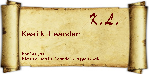 Kesik Leander névjegykártya